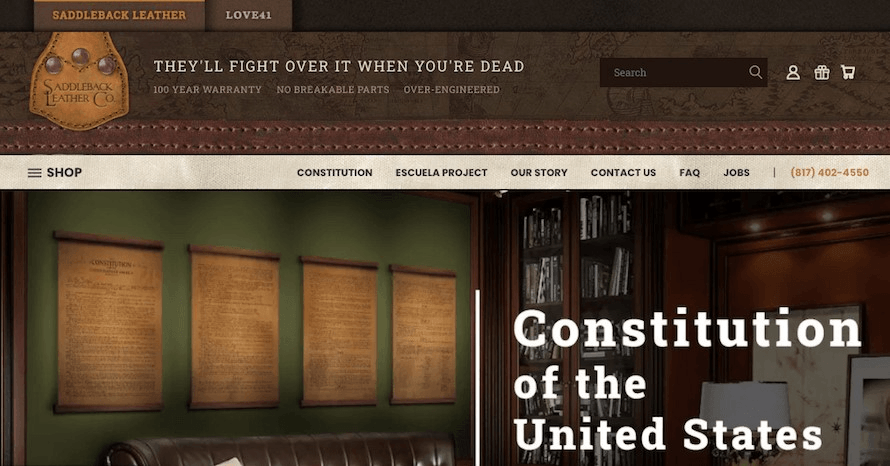 Saddleback Leather 獨特的銷售主張 Saddleback Leather 獨特的銷售主張